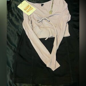 Cropped and ribbed top